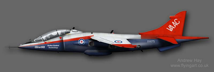 Harrier T.4A XW175 Vectored thrust Aircraft Active Control (VAAC) Technology Demonstator